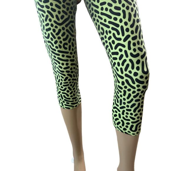 NO BOUNDARIES Patterned Knee Length Elastic Waistband Womens Leggings Size Med - Picture 3 of 14